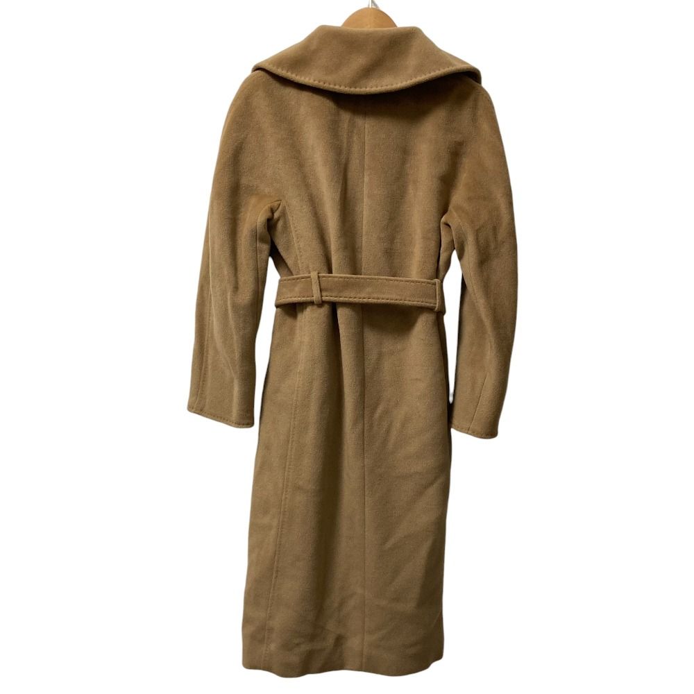 マックスマーラ カシミヤ混 ロングコート ダブルベルテッドコート キャメル 40 マックスマーラ カシミヤ混 ロングコート ダブルベルテッドコート