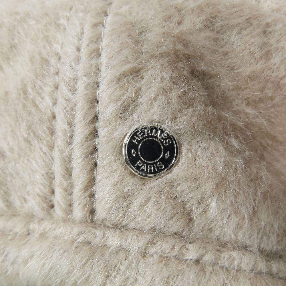 未使用 HERMES エルメス アルパカ ウール 起毛 ベレー帽 サントノーレ