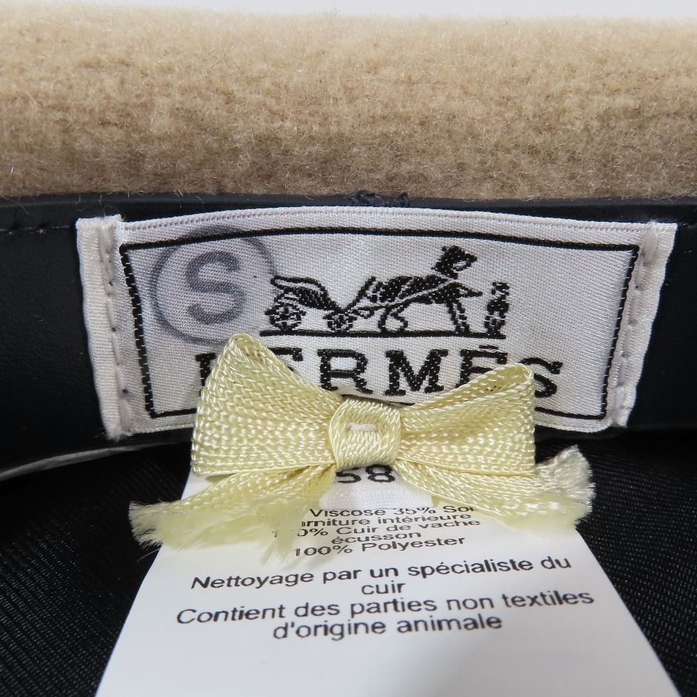 未使用 HERMES エルメス シェーヌダンクル サントノーレ ベレー帽