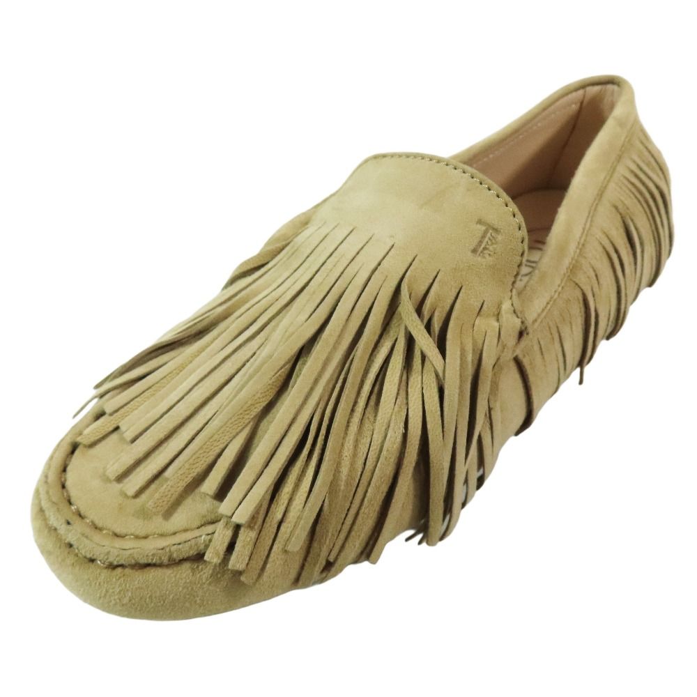 未使用 TOD'S トッズ GOMMINI FRANGE ゴンミーニ フリンジ モカシン