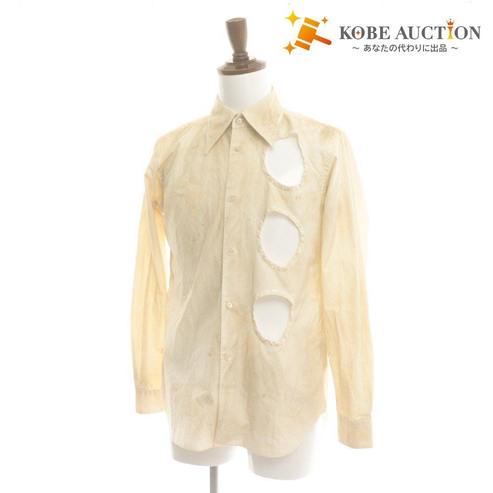 □ コムデギャルソンオムプリュス シャツ 長袖 トップス ダメージ加工
