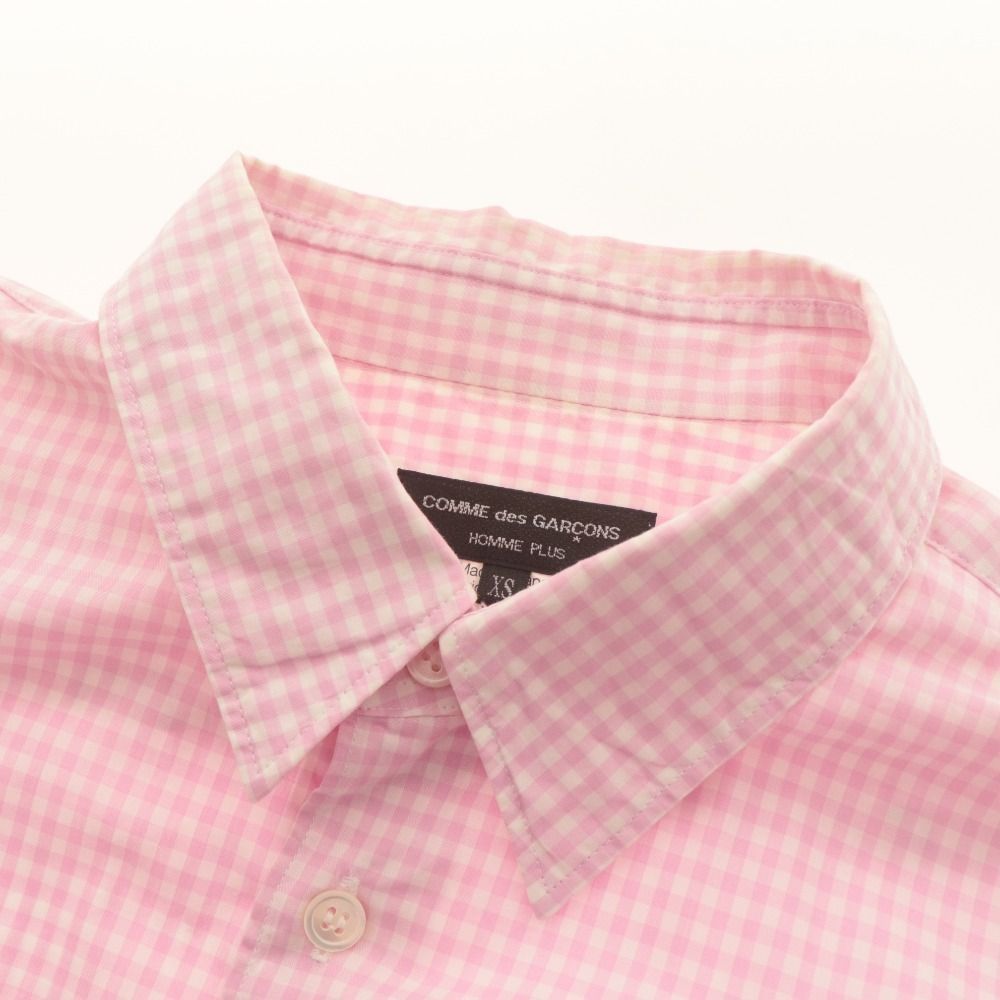 コムデギャルソンオムプリュス ピンクステッチコットンドレスシャツ コムデギャルソンオムプリュス ピンクステッチコットンドレスシャツ