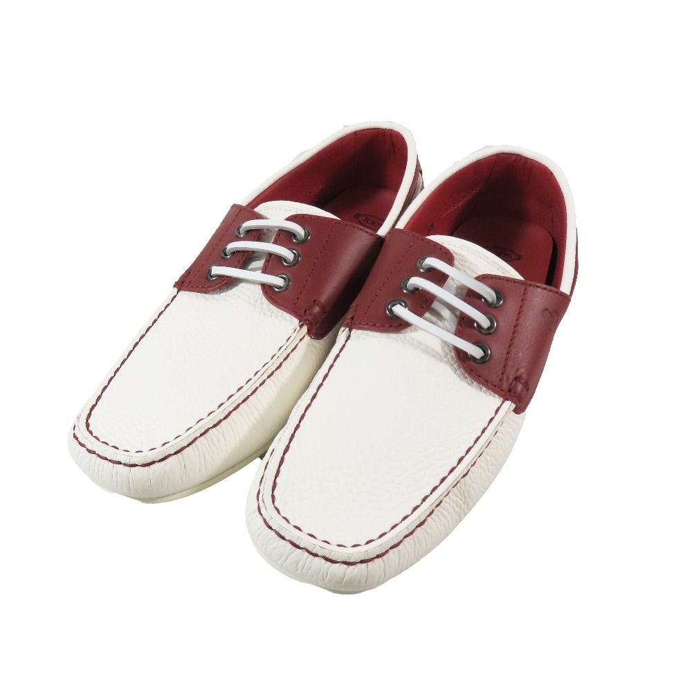 新品未使用 TOD'S ドライビングシューズ レッド トッズ ドライビングシューズ 38 スリッポン ローファー レッド トッズ
