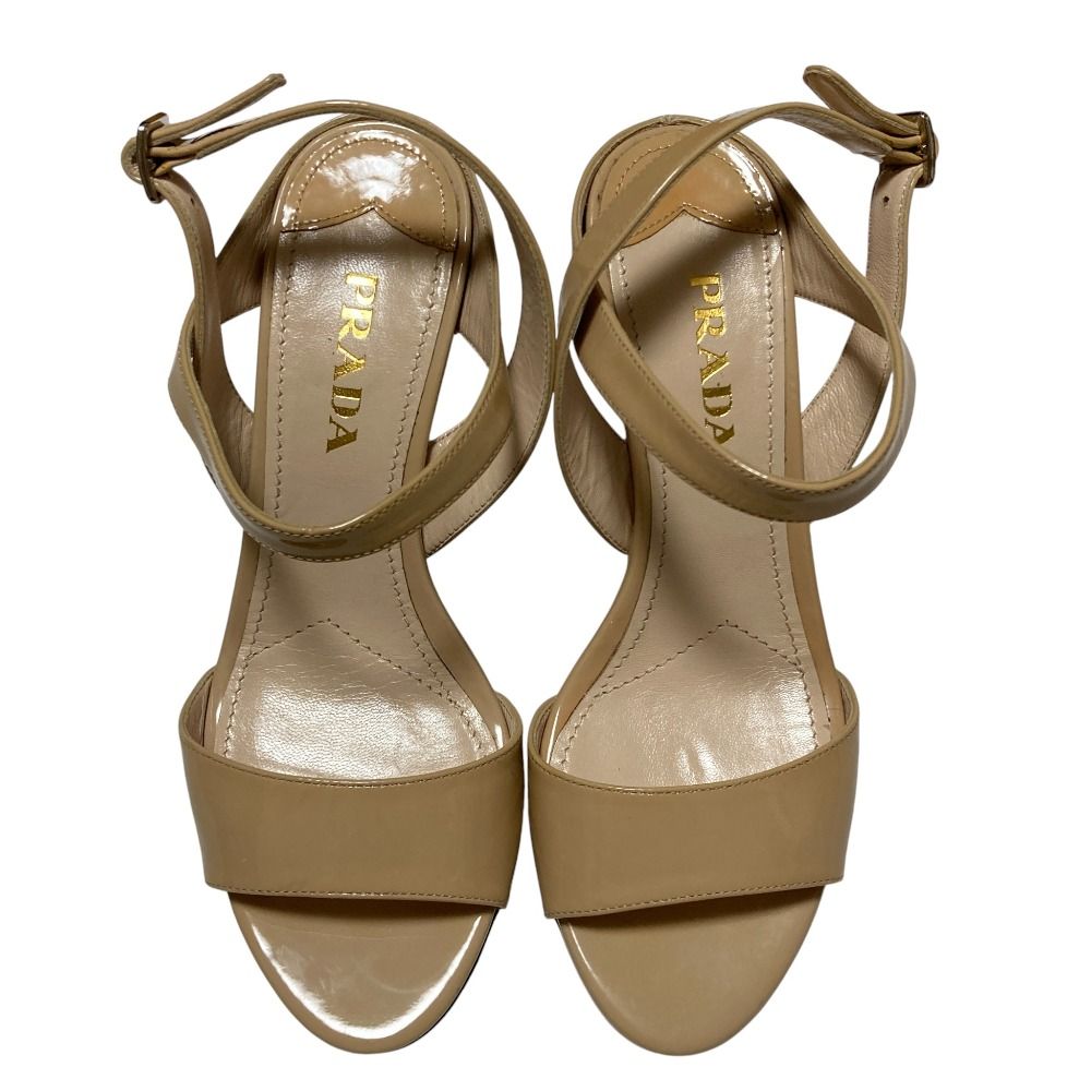 PRADA プラダ エナメル ストラップ ウェッジソールサンダル サイズ35