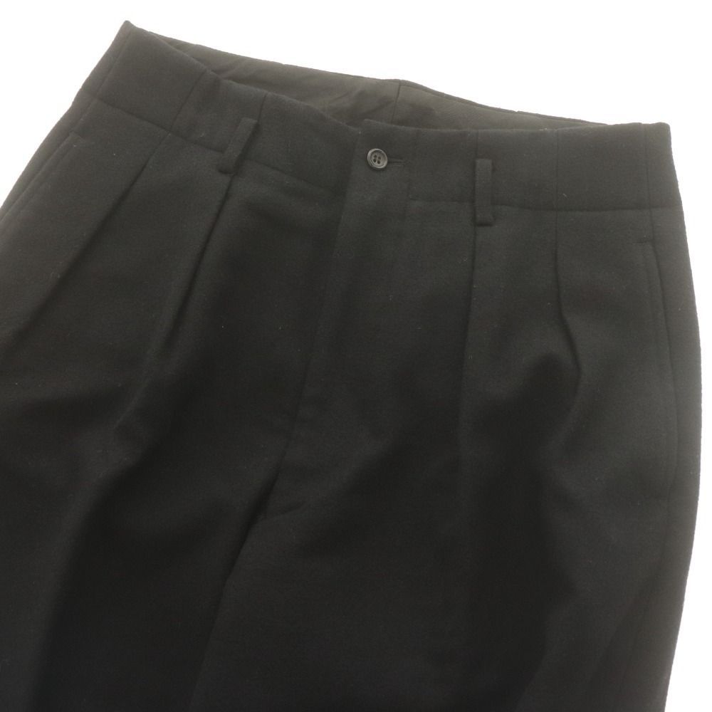 コムデギャルソンオムプリュス スラックスパンツ　ツータック S ブラック COMME des GARCONS HOMME PLUS(コムデギャルソンオムプリュス