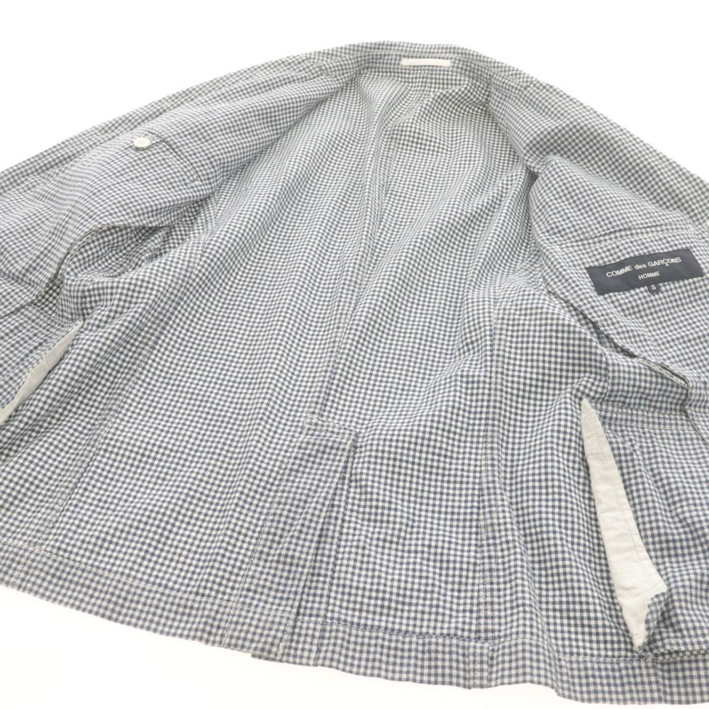 コムデギャルソン AD2013 ギンガムチェック コットン テーラードジャケット □ コムデギャルソンオム テーラードジャケット ギンガムチェック