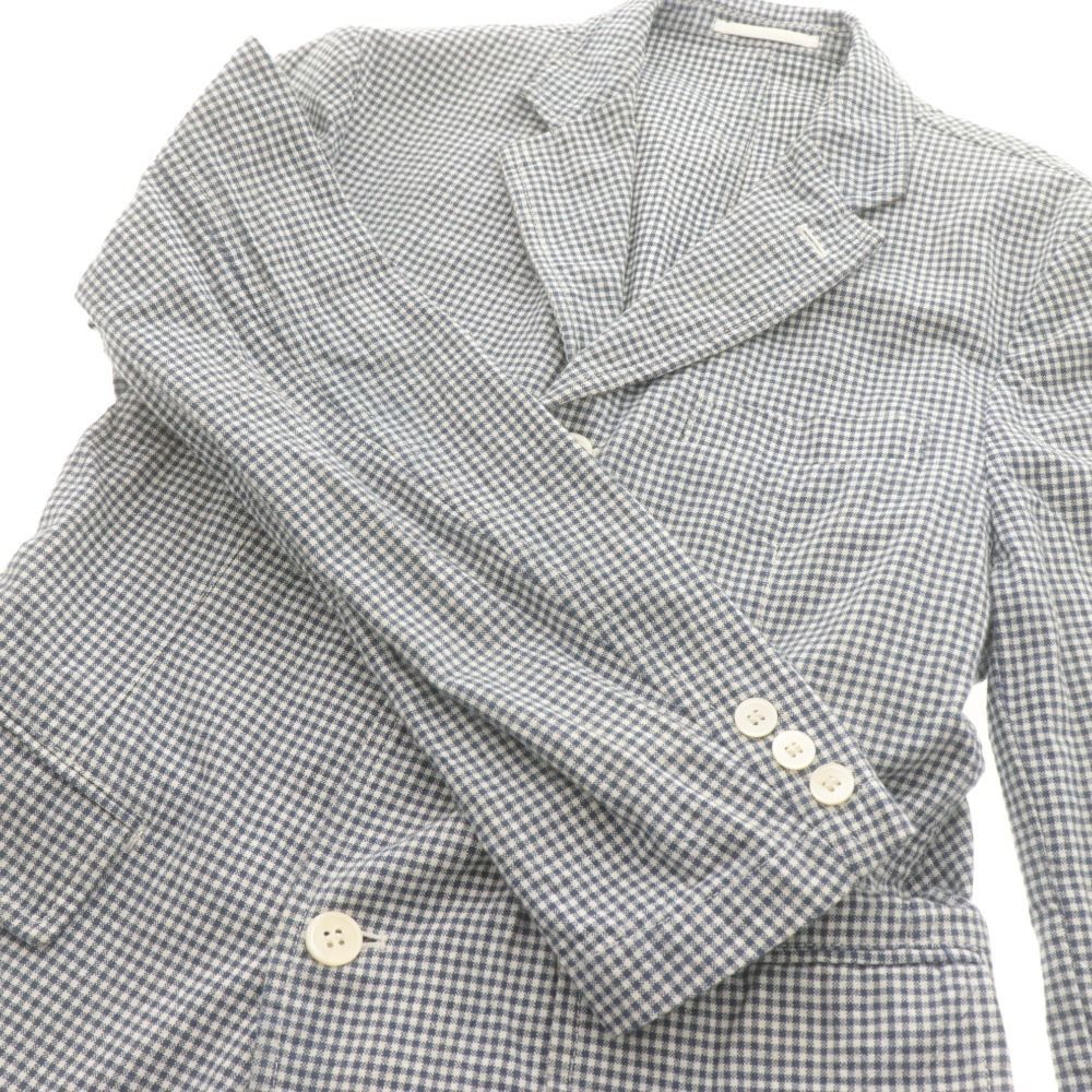 【美品】コムデギャルソンオム　ギンガムチェック　テーラードジャケット　XS 美品】コムデギャルソンオムギンガムチェックテーラードジャケットXS