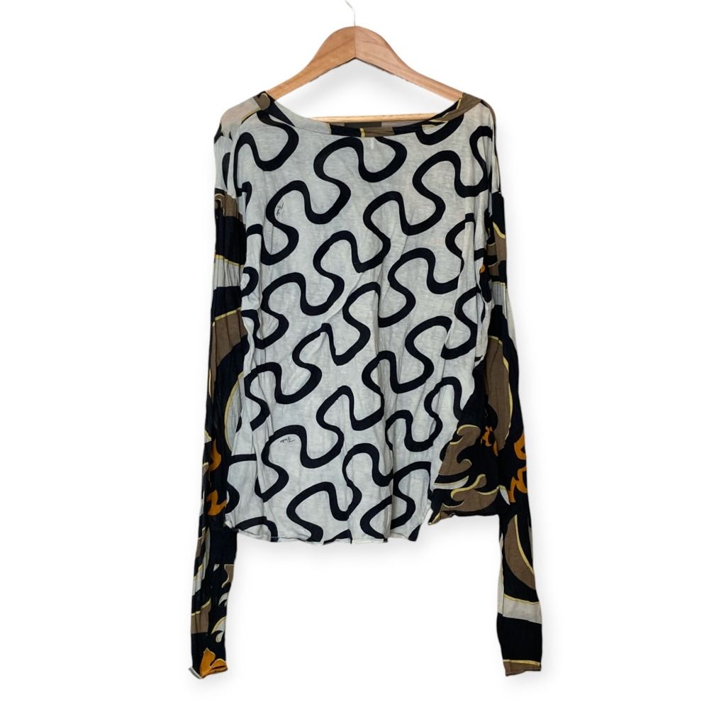 良品 EMILIO PUCCI エミリオプッチ プッチ柄 カシミアブレンド ロング