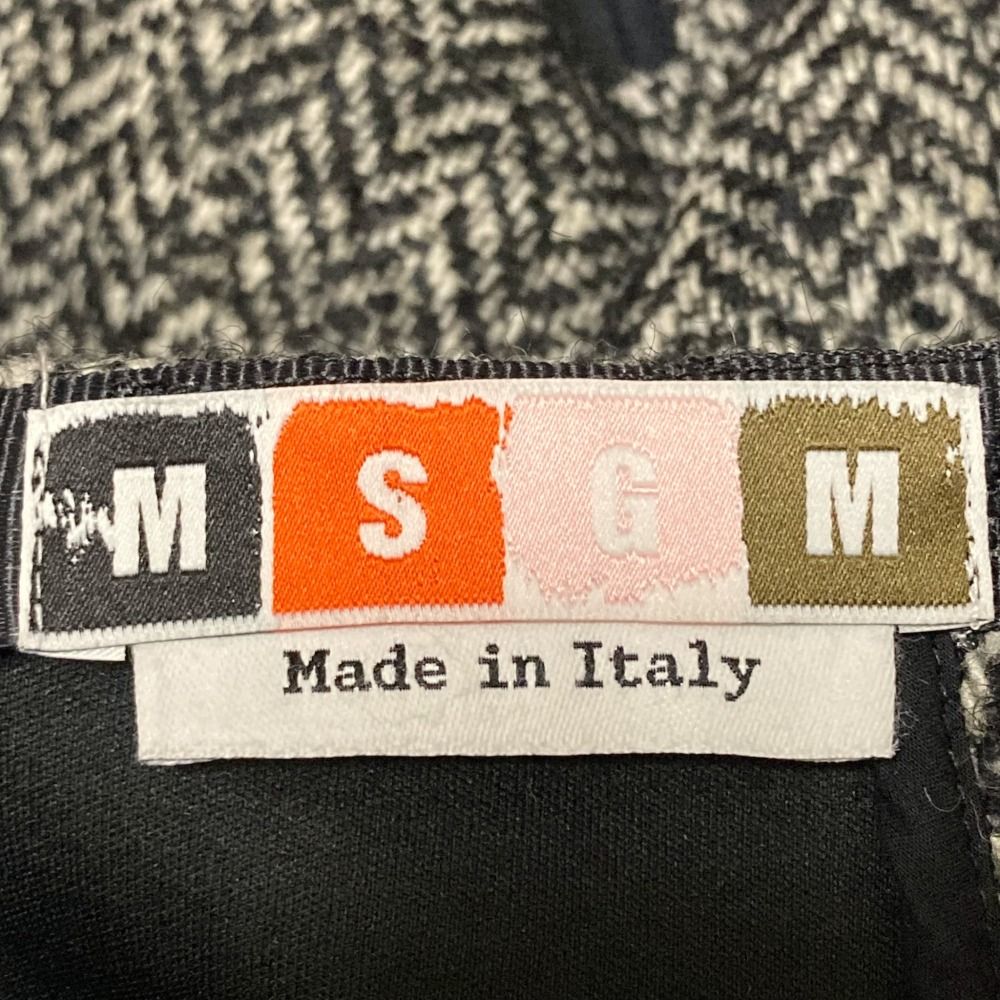 美品 MSGM エムエスジーエム ヘリンボーンツイード ミニスカート
