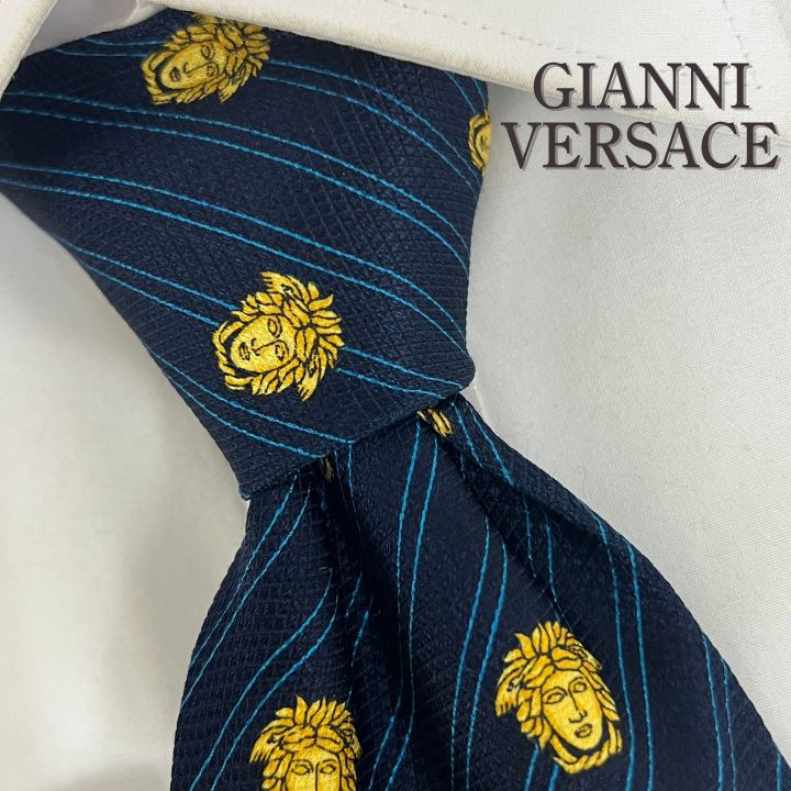 美品》GIANNI VERSACE (ジャンニヴェルサーチ) シルクネクタイ 総柄