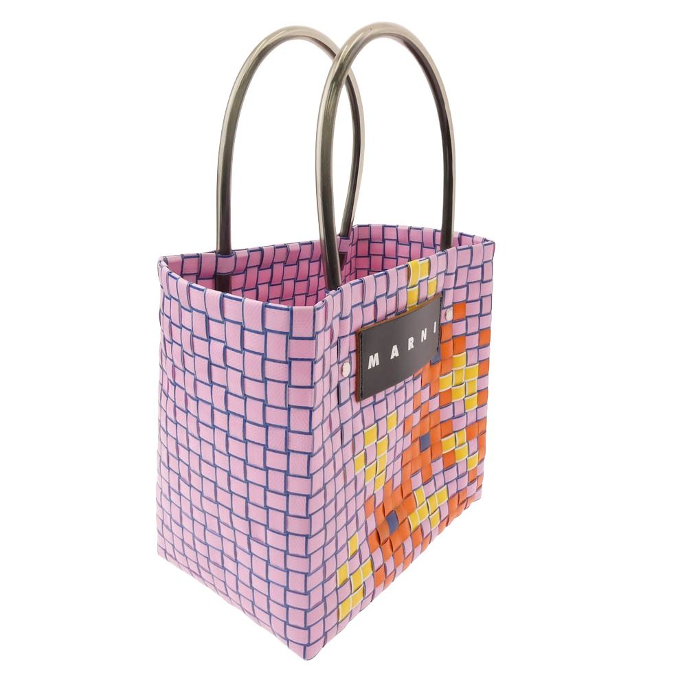 MARNI マルニ かごバッグ ハンドバッグ ピンク系 マルチカラー系【中古