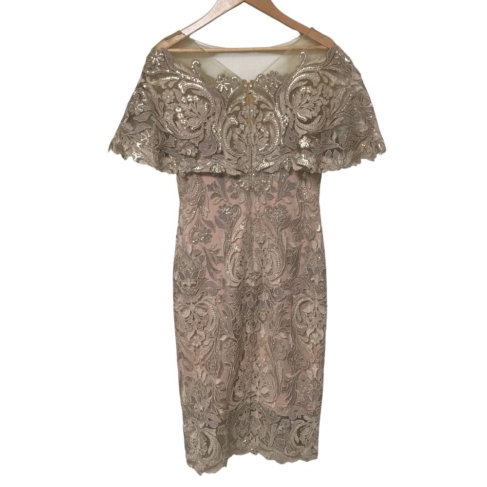 美品 TADASHI SHOJI タダシショージ スパンコール コード刺繍 ドレス