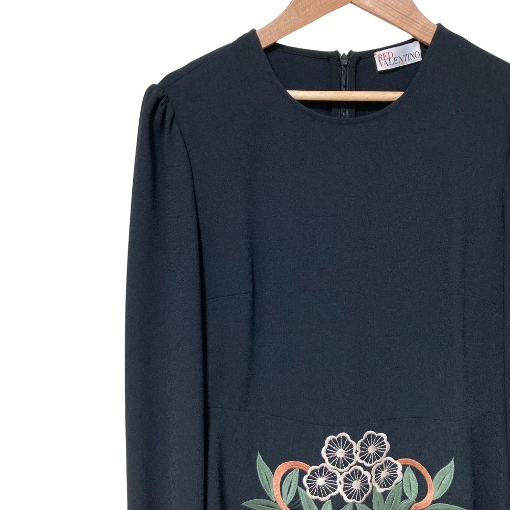 美品 RED VALENTINO レッドヴァレンティノ フラワーエンブロイダリー
