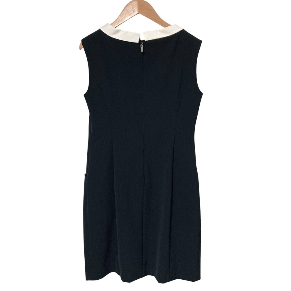 美品✨ フォクシーニューヨーク 付け襟 パフスリーブ ワンピース 濃紺 40 美品✨ フォクシーニューヨーク 付け襟 パフスリーブ ワンピース 濃紺