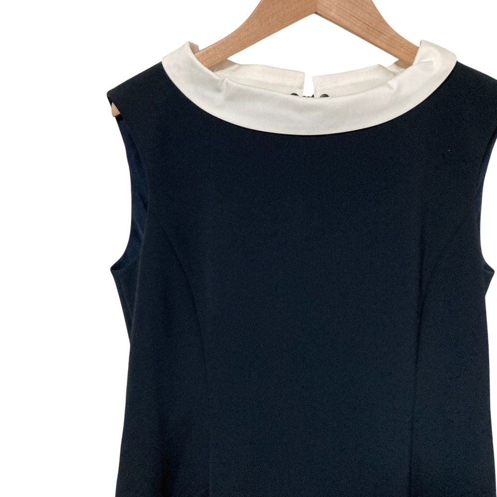 美品 FOXEY NEW YORK フォクシーニューヨーク 白襟付き ノースリーブ