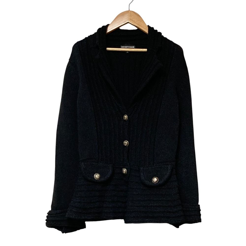 良品 EMPORIO ARMANI エンポリオアルマーニ ニットジャケット サイズ40