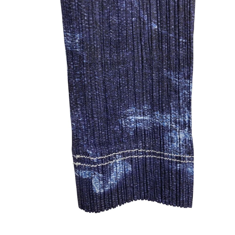 美品 PLEATS PLEASE プリーツプリーズ イッセイミヤケ デニム転写