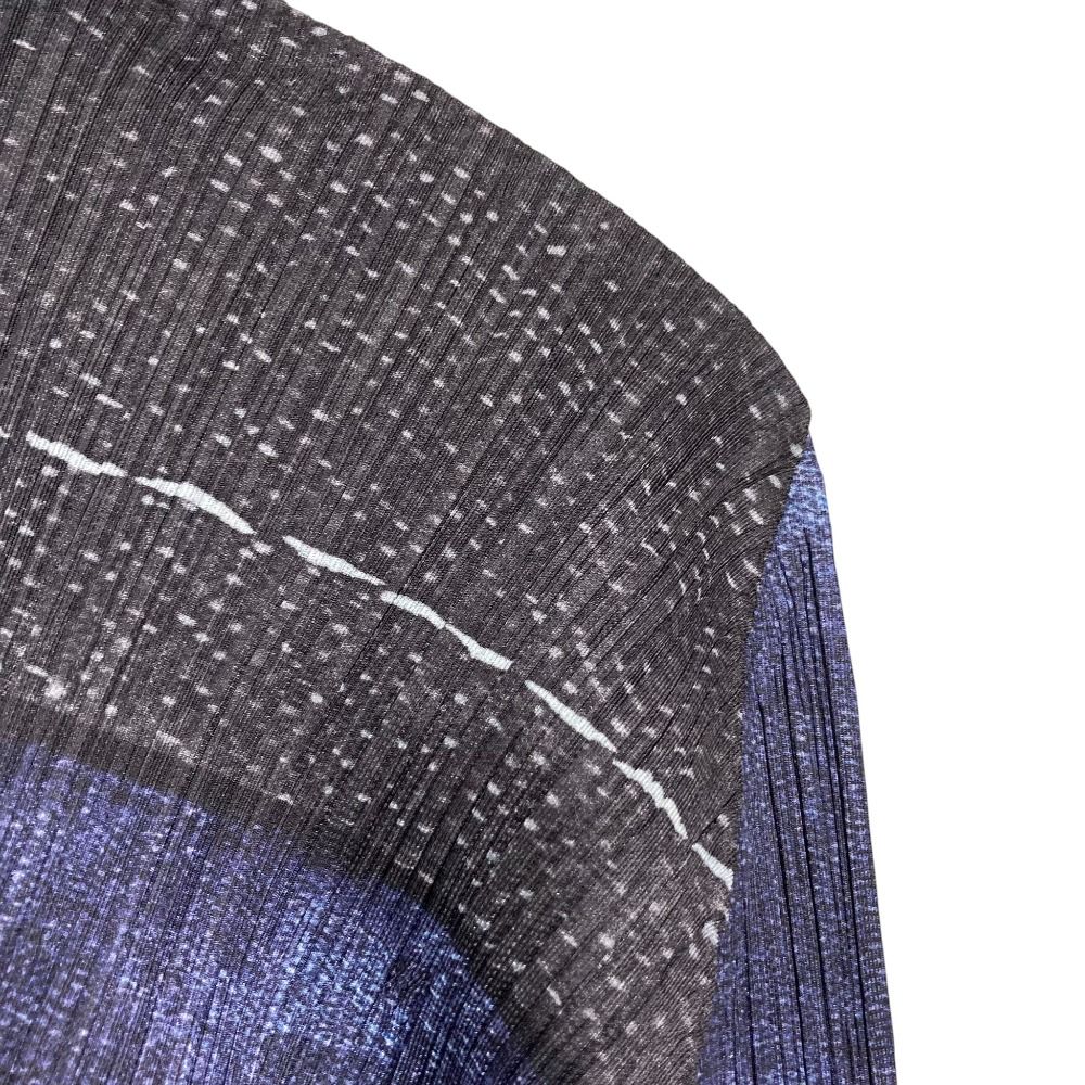 美品 PLEATS PLEASE プリーツプリーズ イッセイミヤケ デニム転写