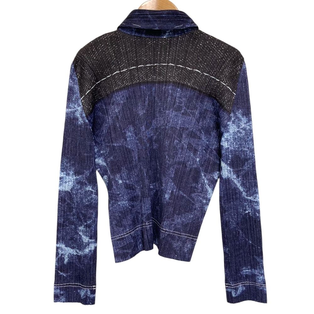 美品 PLEATS PLEASE プリーツプリーズ イッセイミヤケ デニム転写