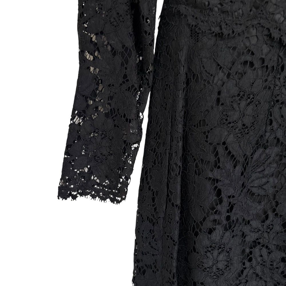 美品 VALENTINO ヴァレンティノ シルク100％ 長袖 ひざ丈 レース