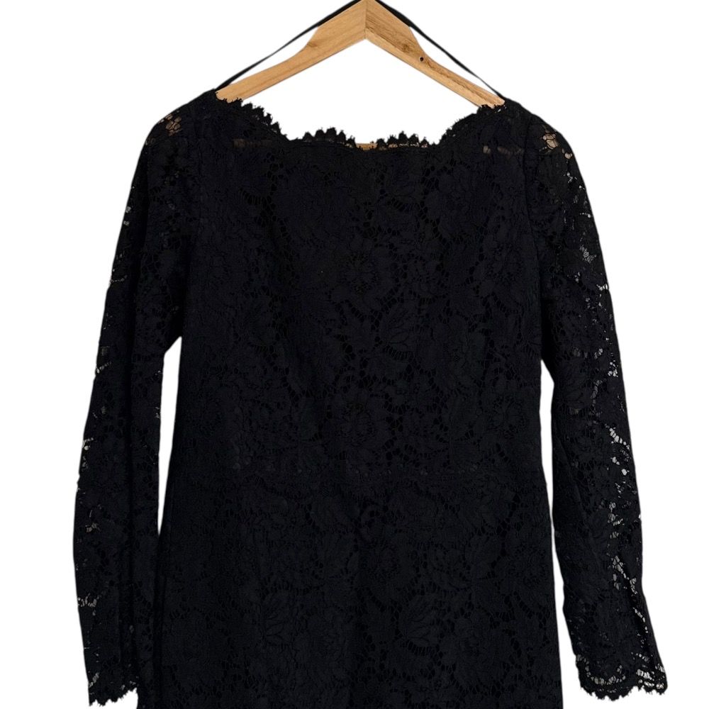 美品 VALENTINO ヴァレンティノ シルク100％ 長袖 ひざ丈 レース