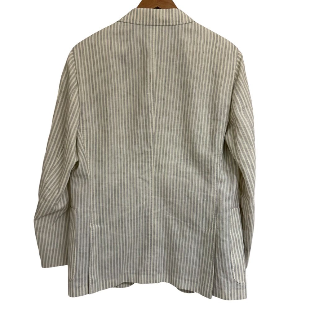 美品 Ermenegildo Zegna エルメネジルドゼニア ストライプ柄 リネン