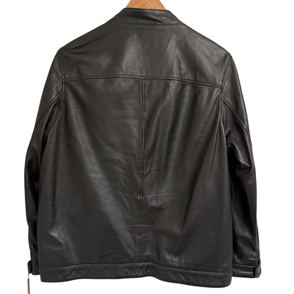 美品 dunhill ダンヒル ラムレザー シングル ライダースジャケット