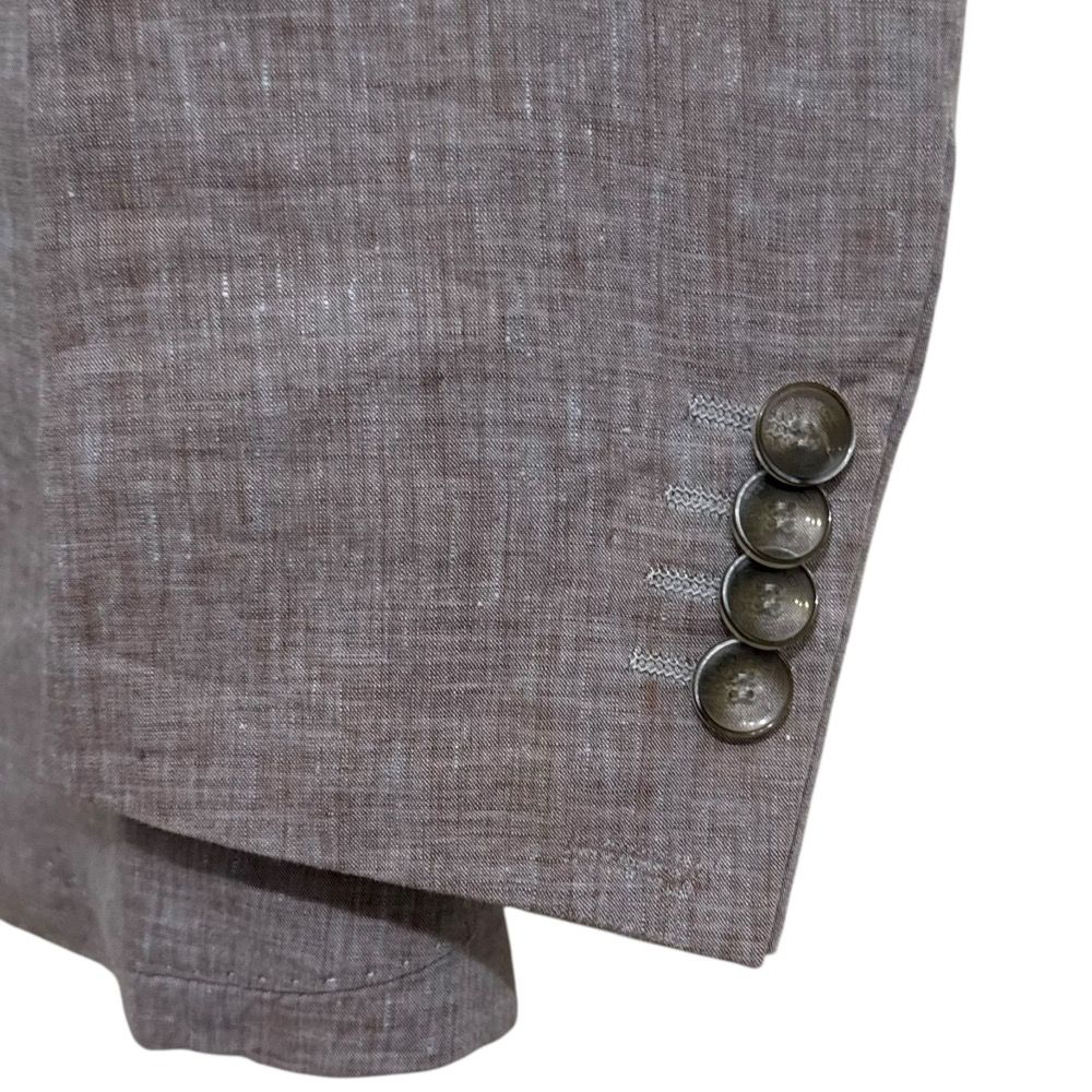 美品 ETRO エトロ リネン100％ シングル 2B テーラードジャケット 44