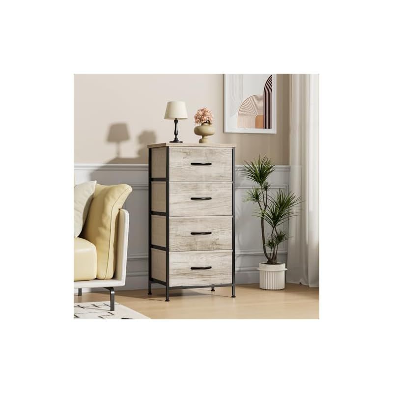 Nicehill タンス 収納 チェスト 4段 おしゃれ 幅40.2×奥行30×高さ80.3