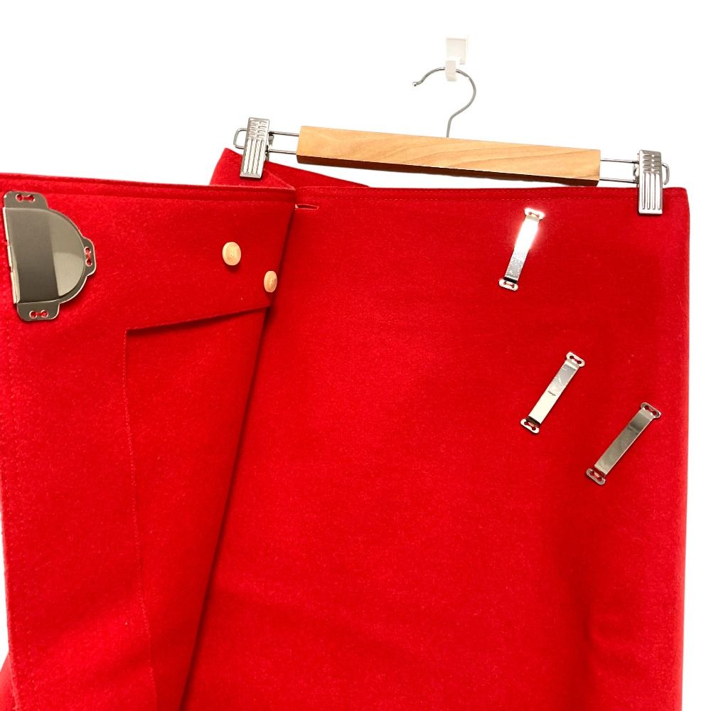 美品 CELINE セリーヌ フィービー期 ウールメルトンラップスカート