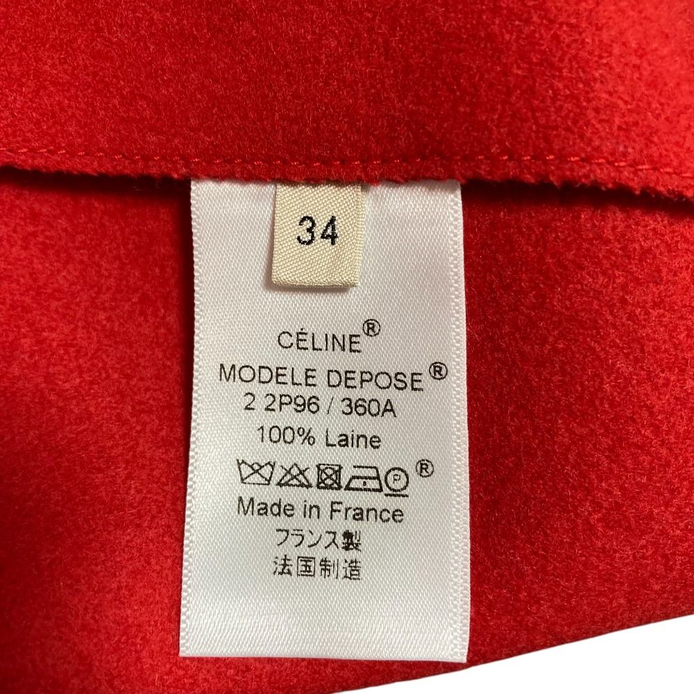 美品 CELINE セリーヌ フィービー期 ウールメルトンラップスカート