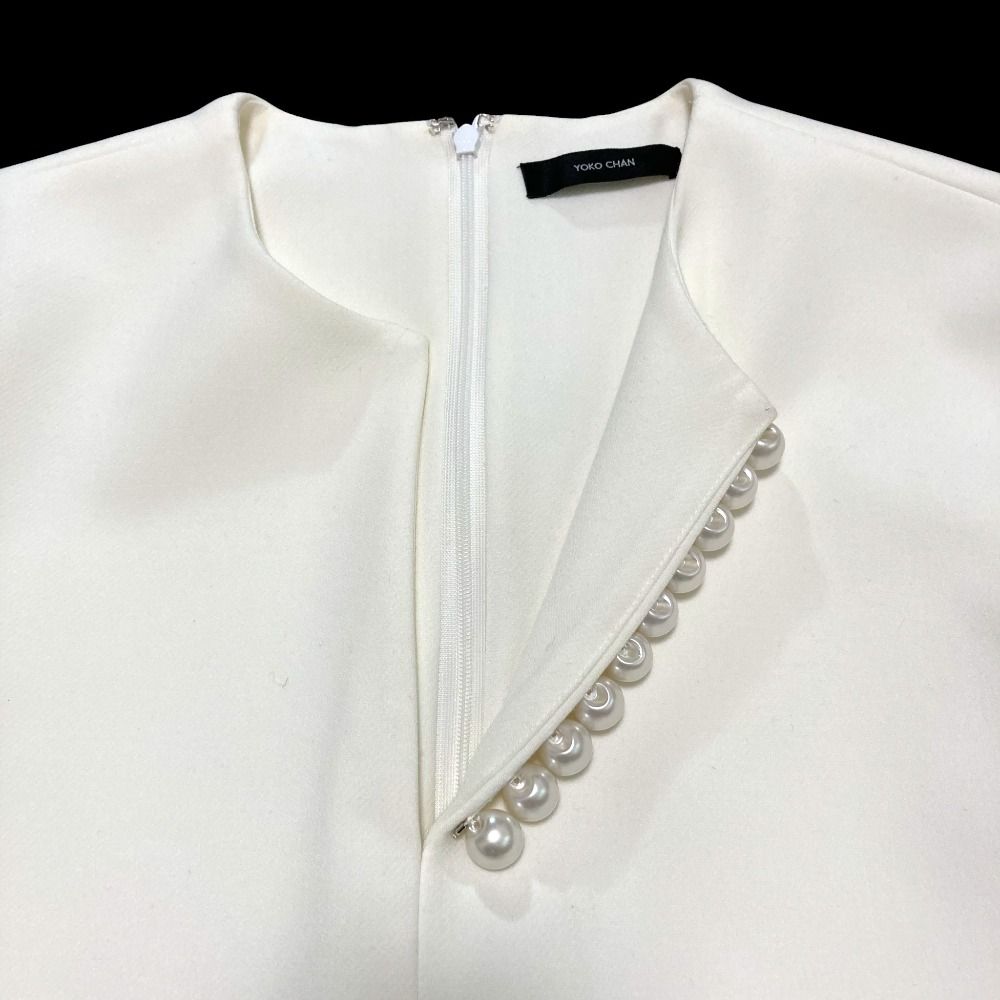 YOKO CHAN パール　ワンピース　サイズ40 即発送可 美品 YOKO CHAN ヨーコチャン 七分袖パールワンピース サイズ40