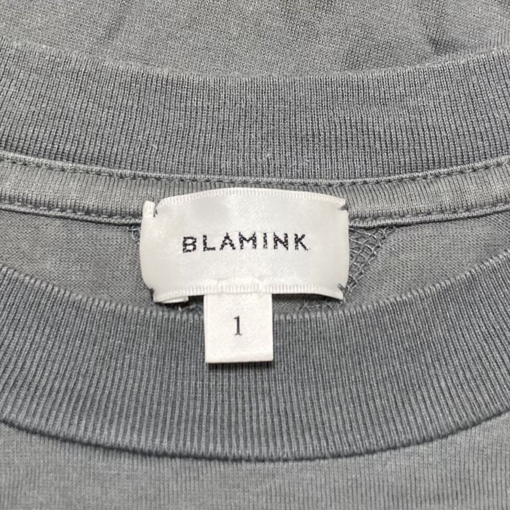 美品 BLAMINK ブラミンク コットン クルーネック刺繍 ノースリーブT