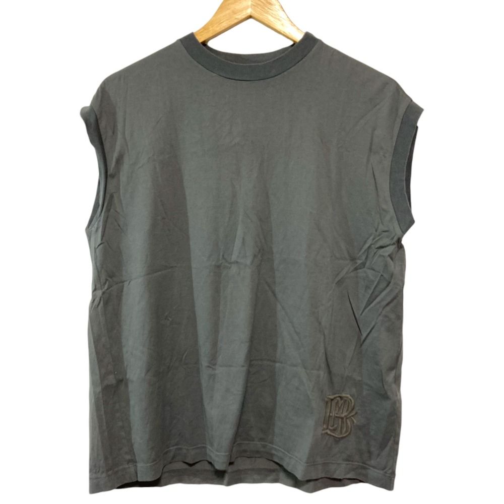 美品 BLAMINK ブラミンク コットンクルーネック刺繍ノースリーブTシャツ カットソー 7917-222-0011 サイズ0 グレー レディース 古着 中古 USED BLAMINK(ブラミンク)｜【BLMK】コットンクルーネック 刺繍