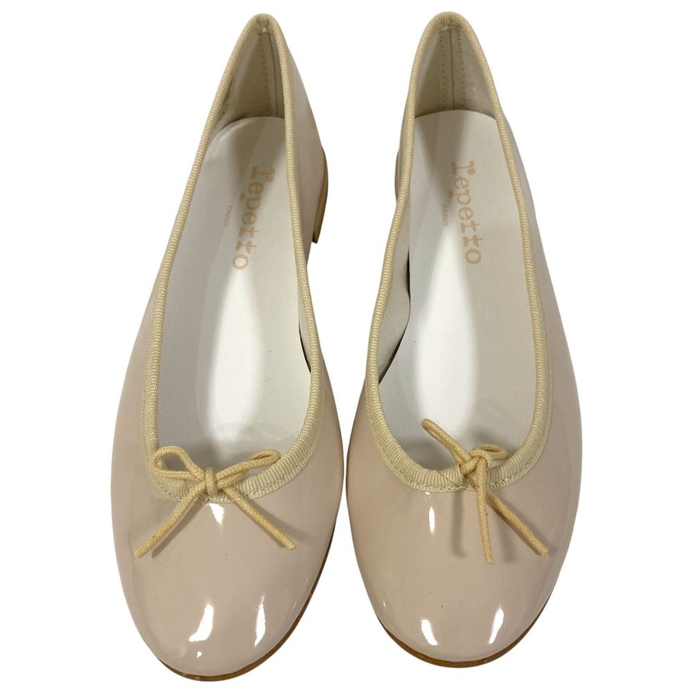 美品✨レペット フラット バレリーナ エナメル クリーム ベージュ Repetto レペット repetto LILI New Size （クリームベージュ