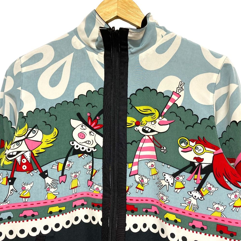 美品 OLLEBOREBLA アルベロベロ ブルゾンパーカー ブラック ぶた 美品 OLLEBOREBLA ALBEROBELLO オレボレブラ アルベロベロ ぶたさん