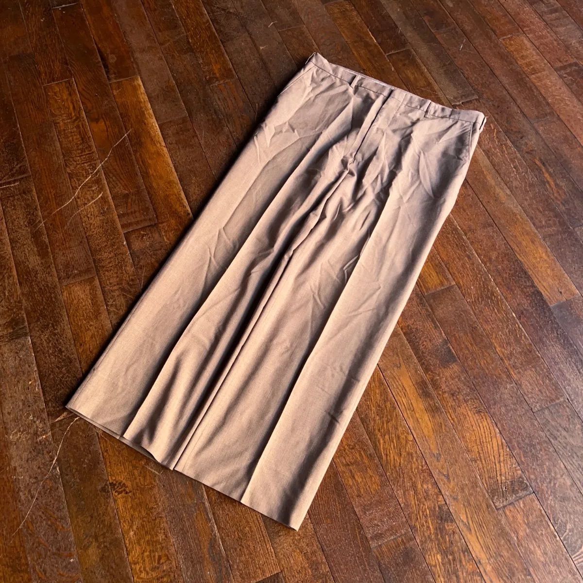 90s Wide Slacks Japan Made Polyester Wool L相当