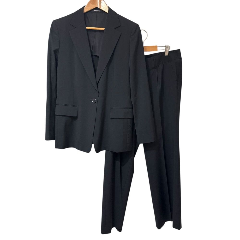 COMME CA DU MADE ブラック　セットアップ黒 パンツスーツ 上下 美品 COMME ÇA DU MODE コムサデモード テーラードジャケット＋