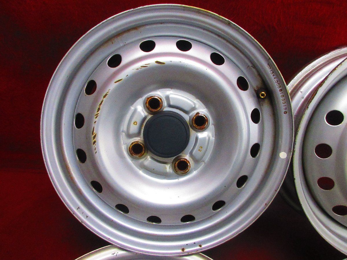 スチール ホイール 4本 ダイハツ 13 4 00 B 4穴 100 45 ハブ径 54ミラ エッセ ミラココア タントカスタム ムーヴ ラテ 52361 H N