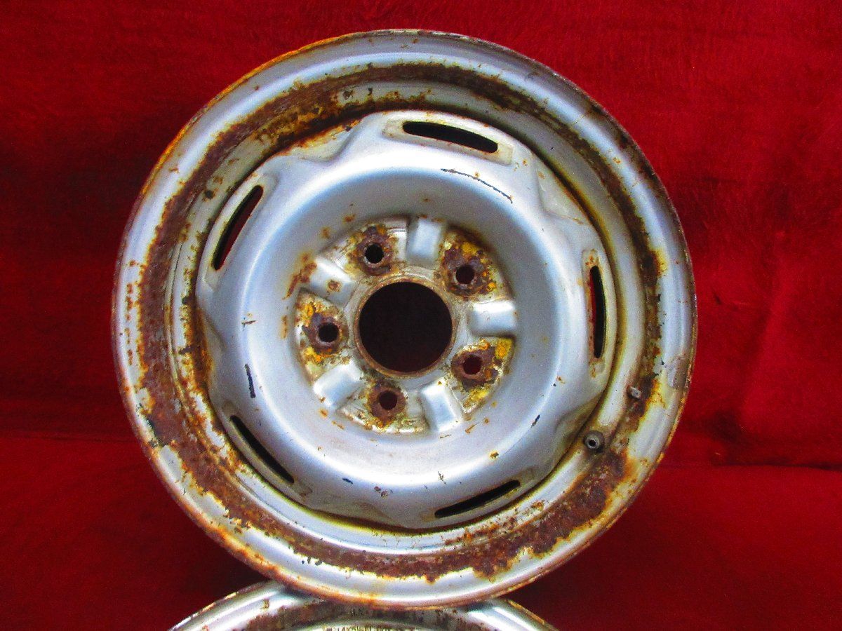 スチール ホイール 4本 トヨタ マーク2 チェイサー クレスタ GX 70系 14 5 J 5穴 PCD 114 3 38 ハブ径 66 旧車 q 4 52372 H