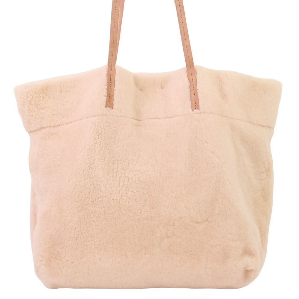 MIU MIU ミュウミュウ シープファー ムートン トートバッグ ピンク