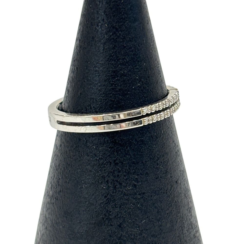 良品 GUCCI グッチ 750 インフィニティ ハーフダイヤモンド リング