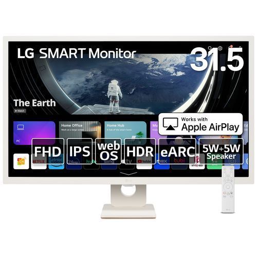 32 SR 50 F W LG SMART Monitor 31 5型 フルHD ホワイト webOS搭載ディスプレイ