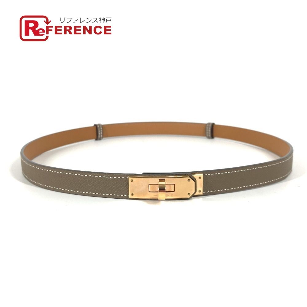 HERMES エルメス ベルト ケリーベルト エプソン エトゥープ グレー