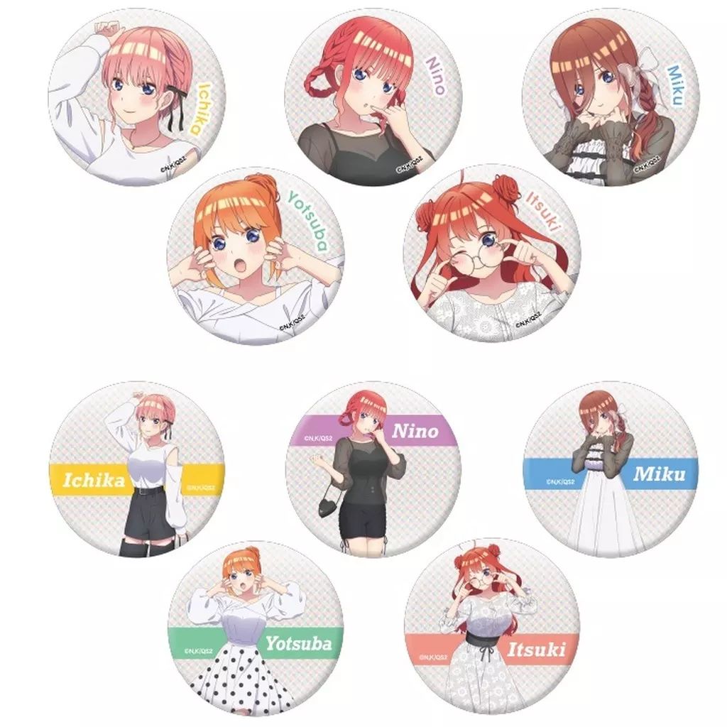 【新品】バッジ・ビンズ 【ボックス】五等分の花嫁* トレーディングキラキラ缶バッジ