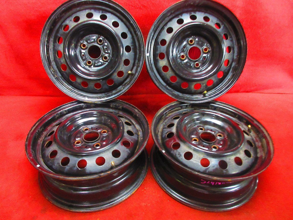 スチール ホイール 4本 トヨタ イスト 60系 15 5 J 4穴100 39 アクア ポルテ ヴィッツ カローラ スペイド ラウム 52418 H