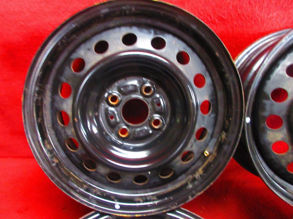 スチール ホイール 4本 トヨタ イスト 60系 15 5 J 4穴100 39 アクア ポルテ ヴィッツ カローラ スペイド ラウム 52418 H