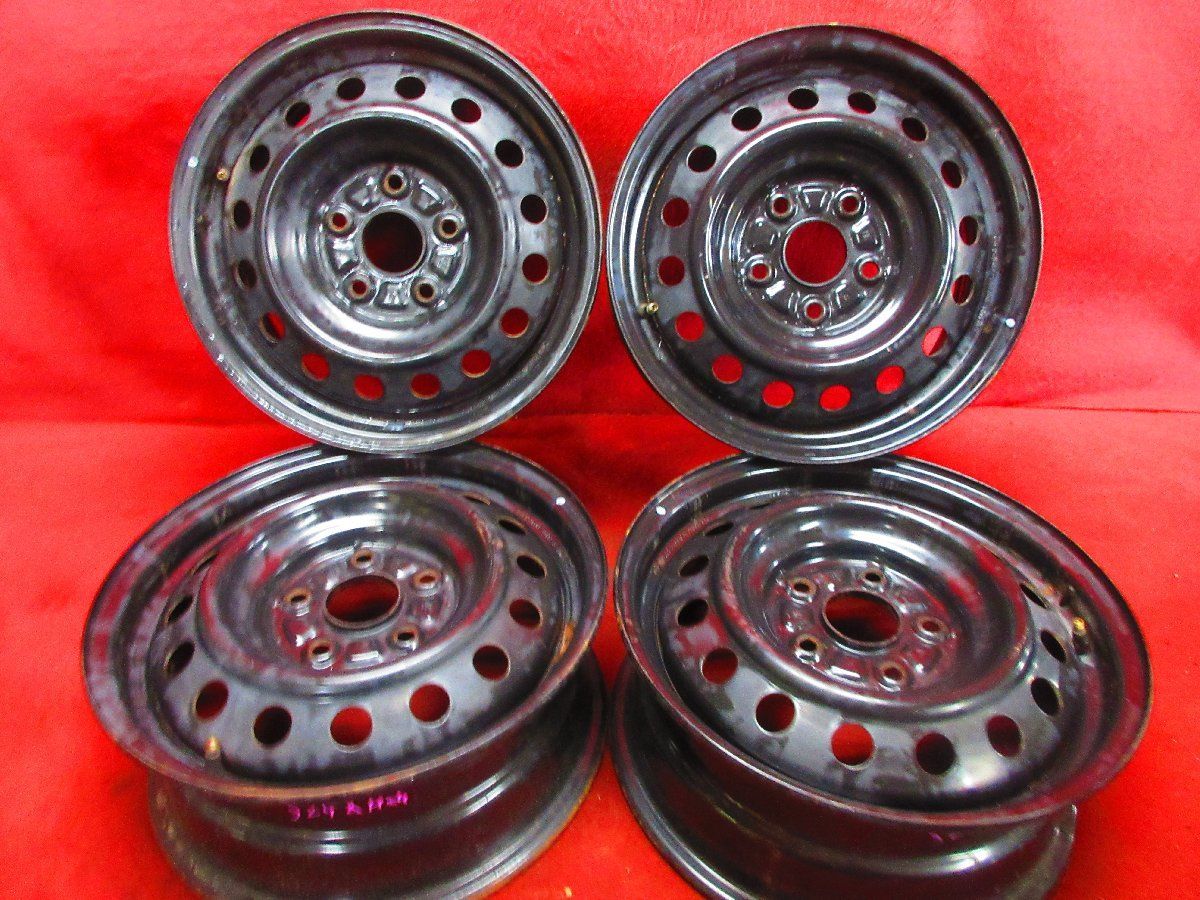 スチール ホイール 4本 トヨタ ノア ヴォクシー 15 6 J 5穴 114 3 48 ハブ60 アイシス クラウン イプサム エスティマ等 52425 H G