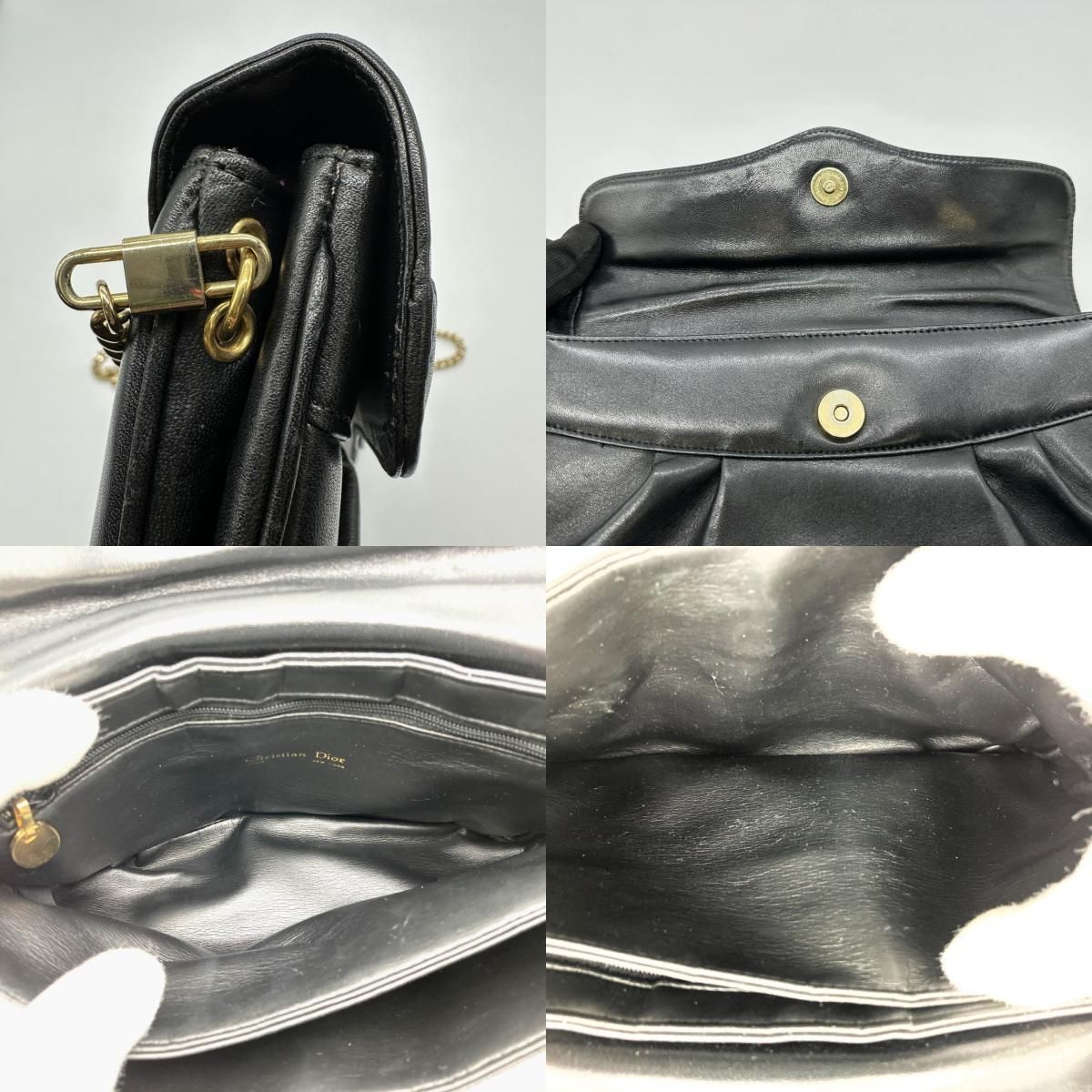 Dior ディオール ショルダーバッグ チェーン ポシェット レザー 