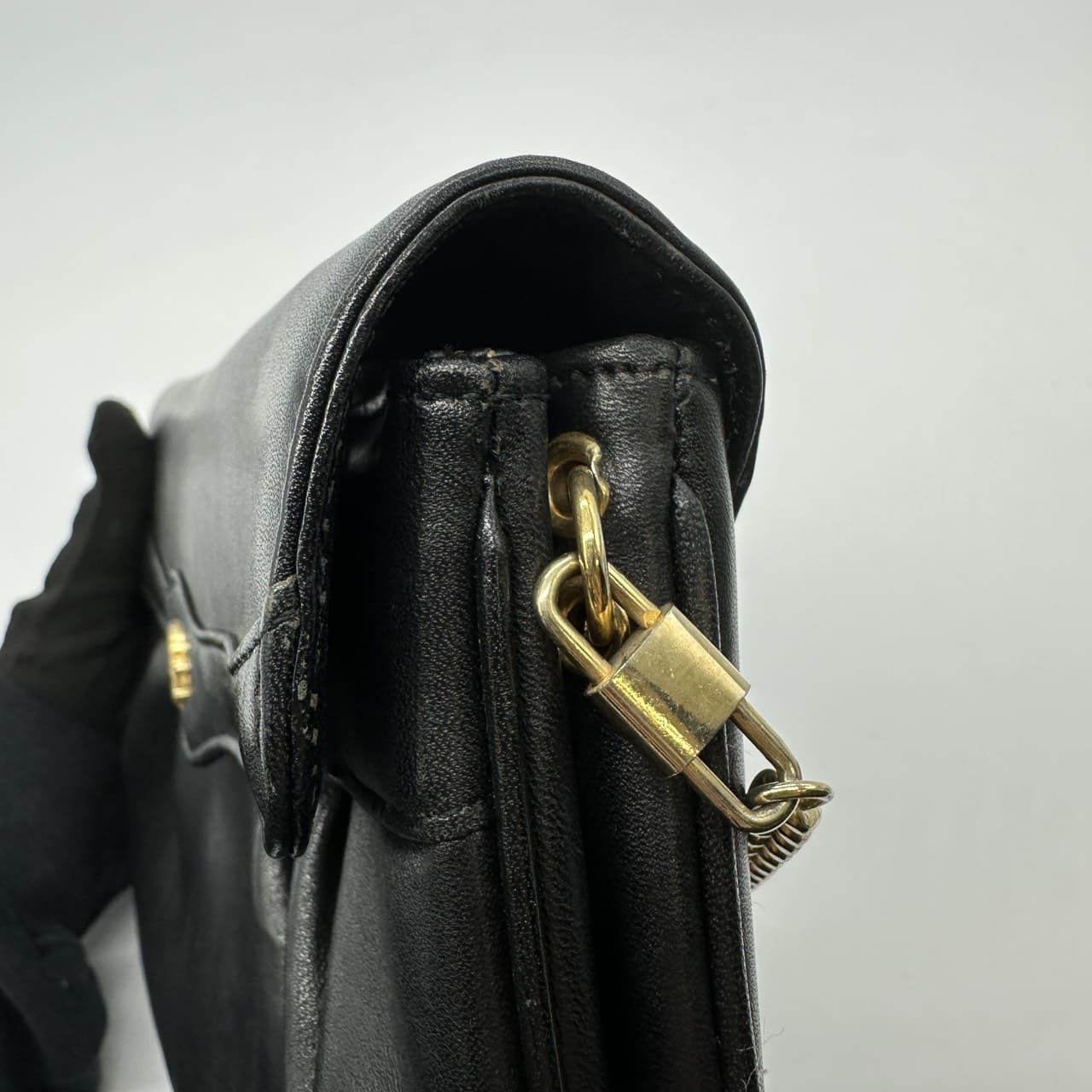 Dior ディオール ショルダーバッグ チェーン ポシェット レザー 